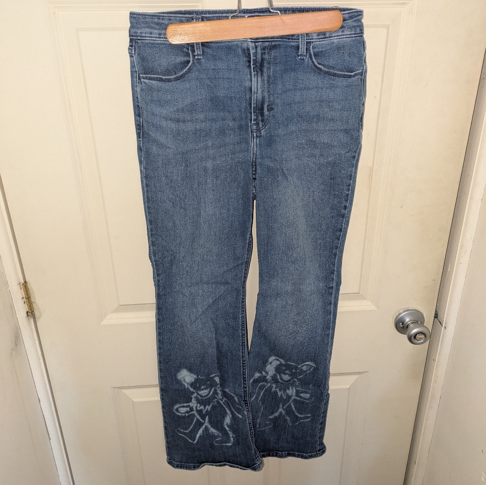 Old Navy Blue Denim Grateful Dead Women's Flare Jeans